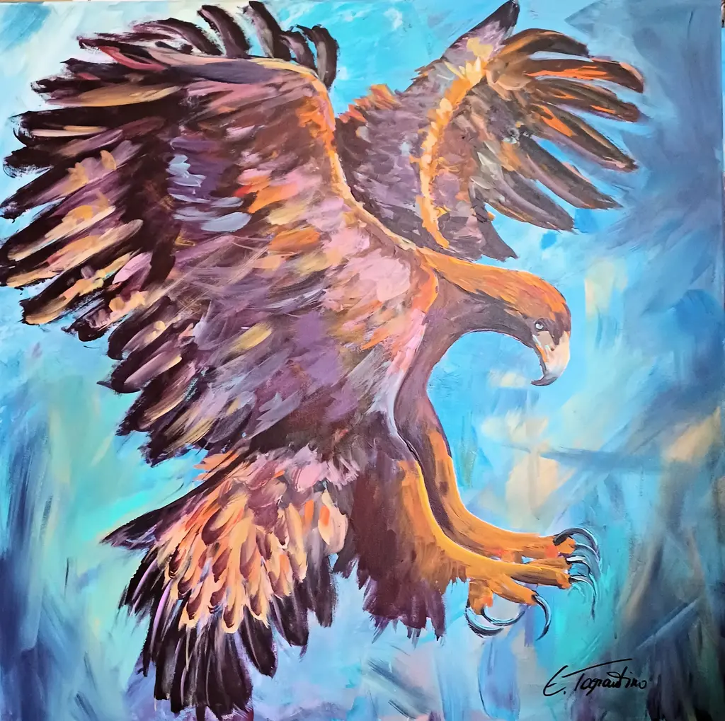 Steinadler - Acryl auf Leinwand